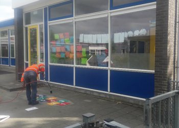 Schoolplein decoratie